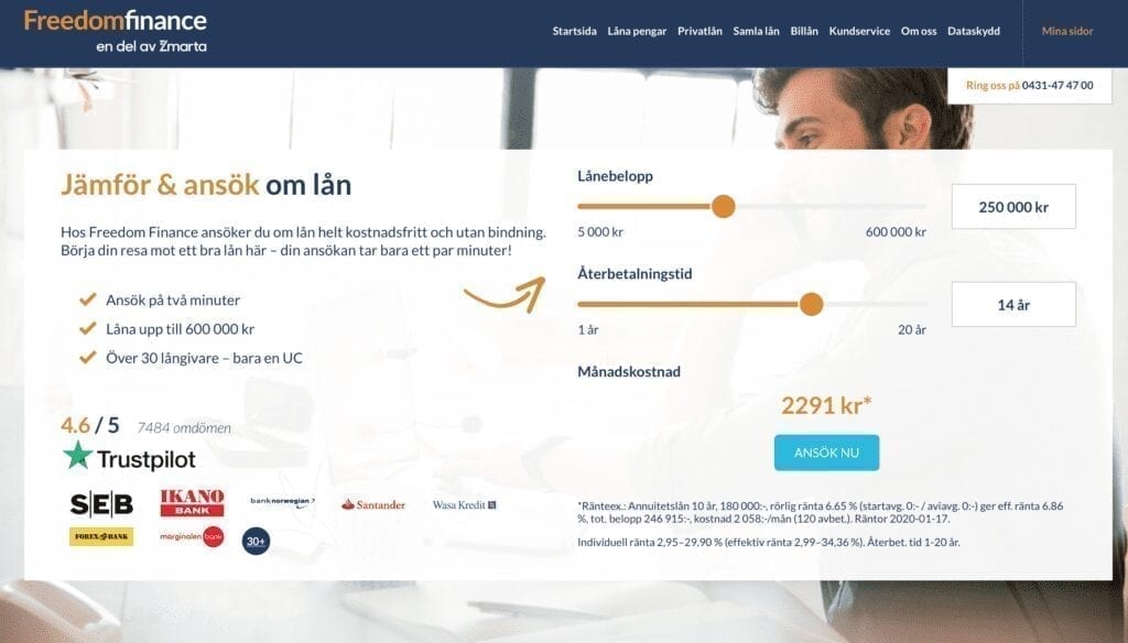 Freedom Finance samlingslån Freedom Finance samlingslån