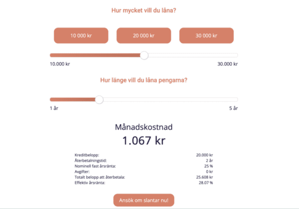 gör så här för att ansöka slantar lån